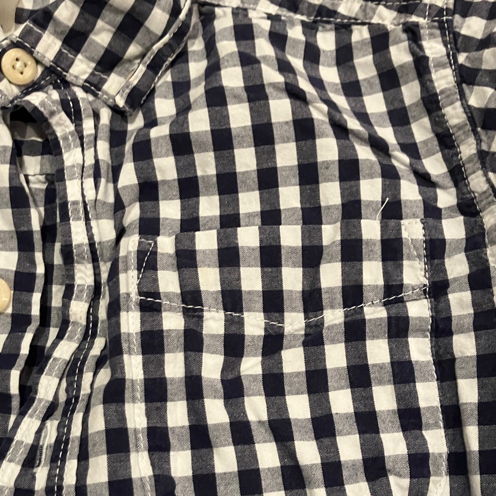 OshKosh B'gosh Blue and White Button Up Dress Shirt Size 6 - Picture 3 of 6